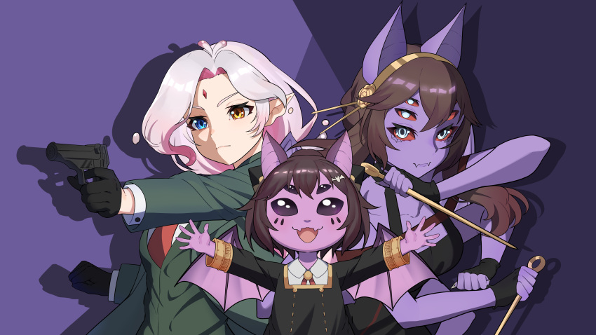 absurdres, animal_ears, anya_(spy_x_family), anya_(spy_x_family)_(cosplay), arthropod_girl, bat_ears, blue_eyes, brown_hair