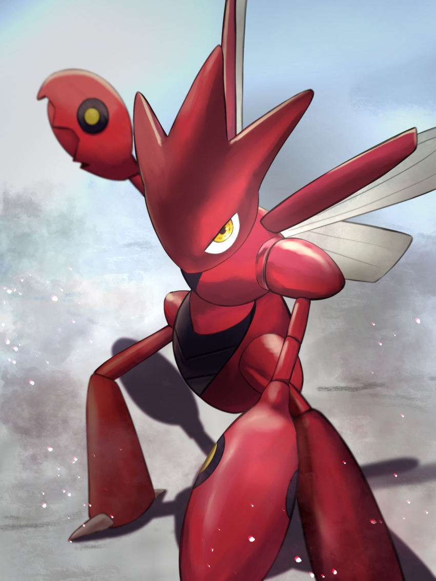 bug, claws, commentary_request, full_body, grey_background, highres, pokemon, pokemon_(creature)