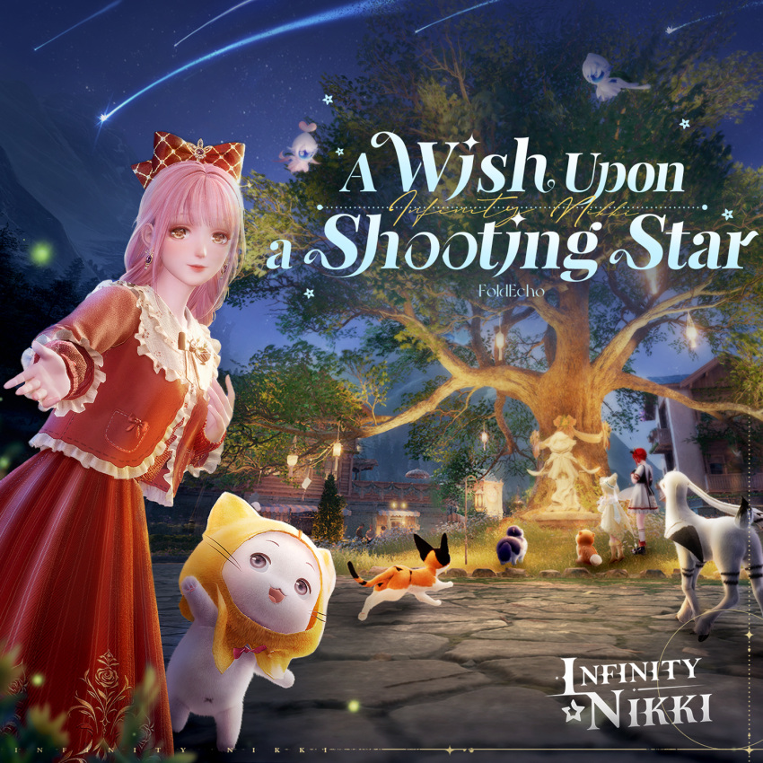 3d, 3girls, ahoge, album_cover, argyle_bow, artist_request, black_bow, black_bowtie