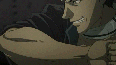 animated, animated_gif, blade, blood, deadman_wonderland, eyepatch, gif, kiyomasa_senji, lowres, male