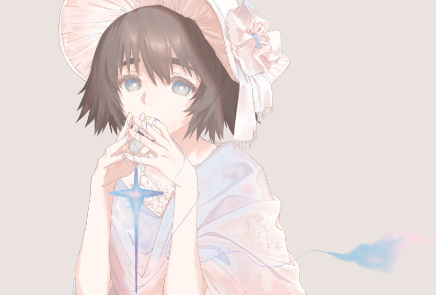 1girl, alternate_costume, black_hair, blue_eyes, dress, hashtag-only_commentary, hat, highres