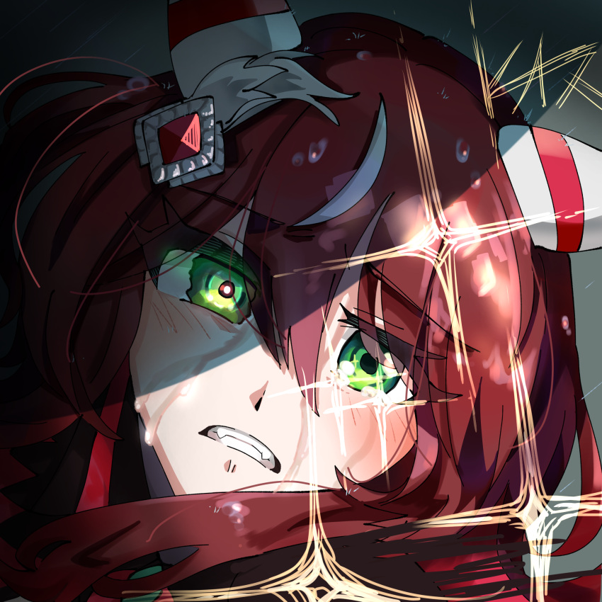 1girl, animal_ears, blush, close-up, commentary_request, crying, crying_with_eyes_open, ear_covers