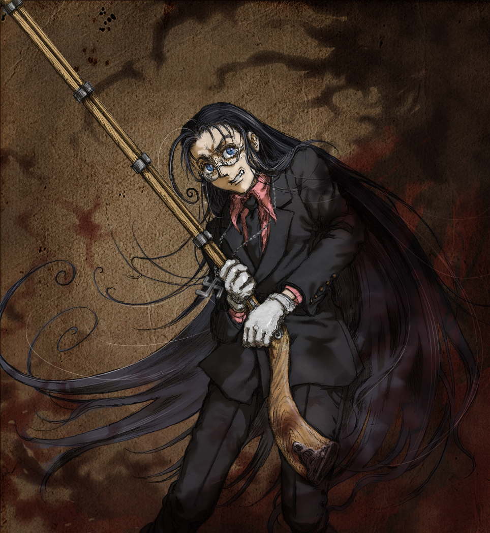 1girl, ahoge, black_hair, brown_background, commentary_request, crying, formal_clothes, freckles