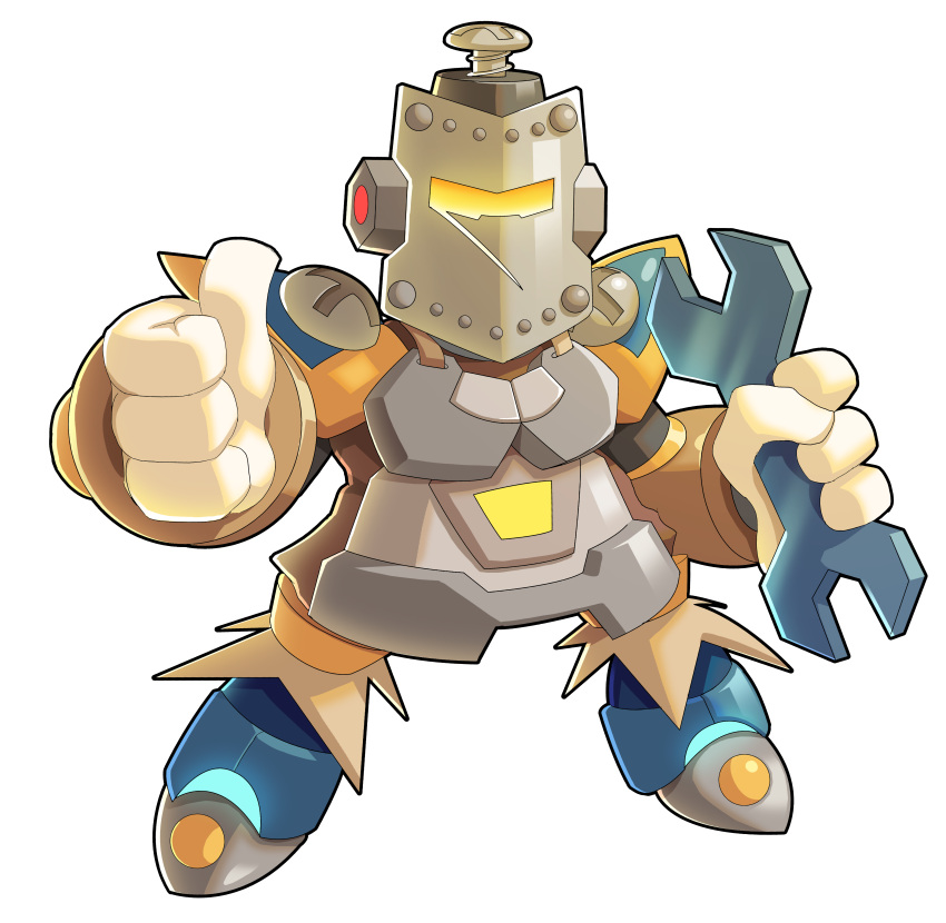 1boy, absurdres, armor, armored_boots, boots, commentary, commission, english_commentary