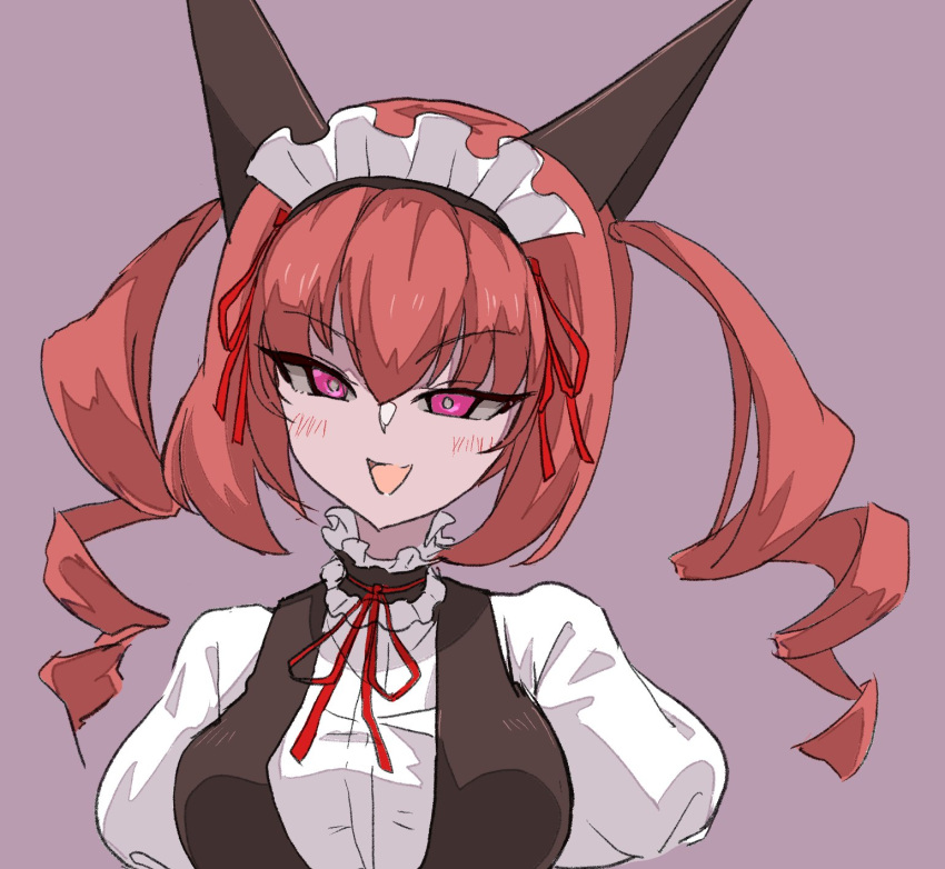 1girl, akiha_rumiho, animal_ear_hairband, animal_ears, breasts, cat_ears, drill_hair, fake_animal_ears