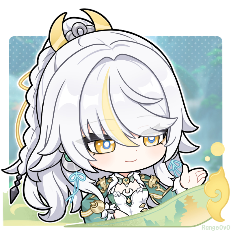 1girl, blonde_streaks, braid, breasts, chibi, chibi_only, chinese_clothes, closed_mouth