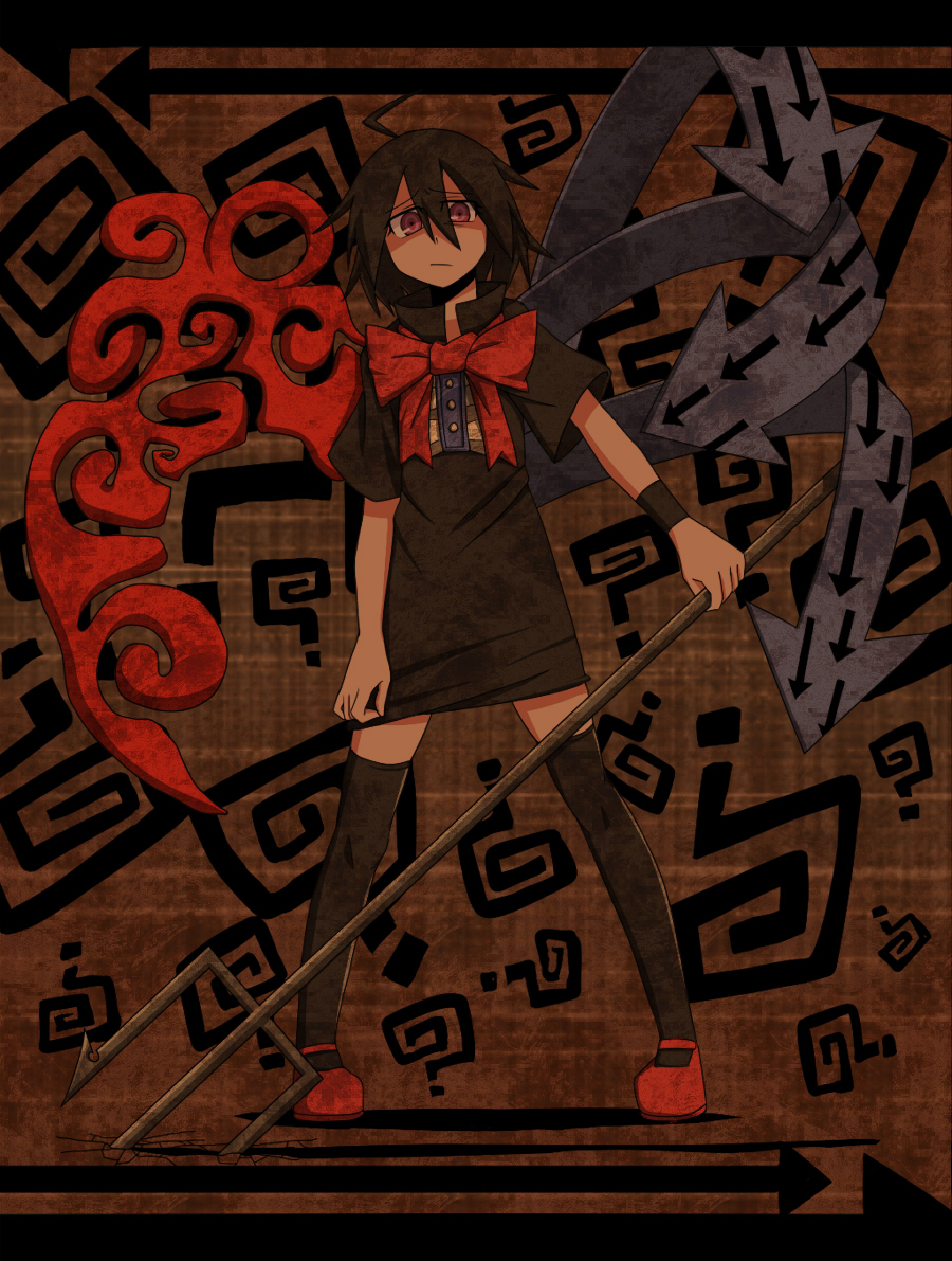 houjuu_nue, kuri_dora, polearm, solo, spear, touhou, trident, weapon