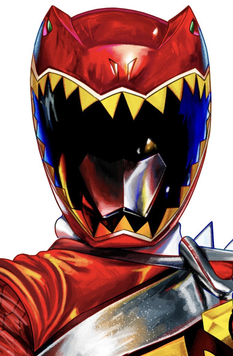 1boy, 4ze_meteor, armor, helmet, kyoryu_red, male_focus, red_armor, red_helmet