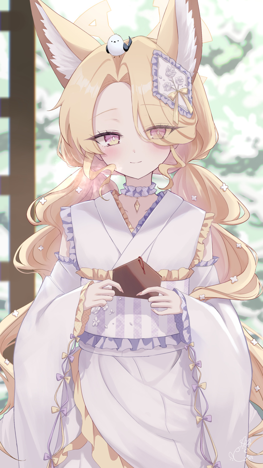 1girl, absurdres, blue_archive, highres, klee-on, seia_(blue_archive), twintails