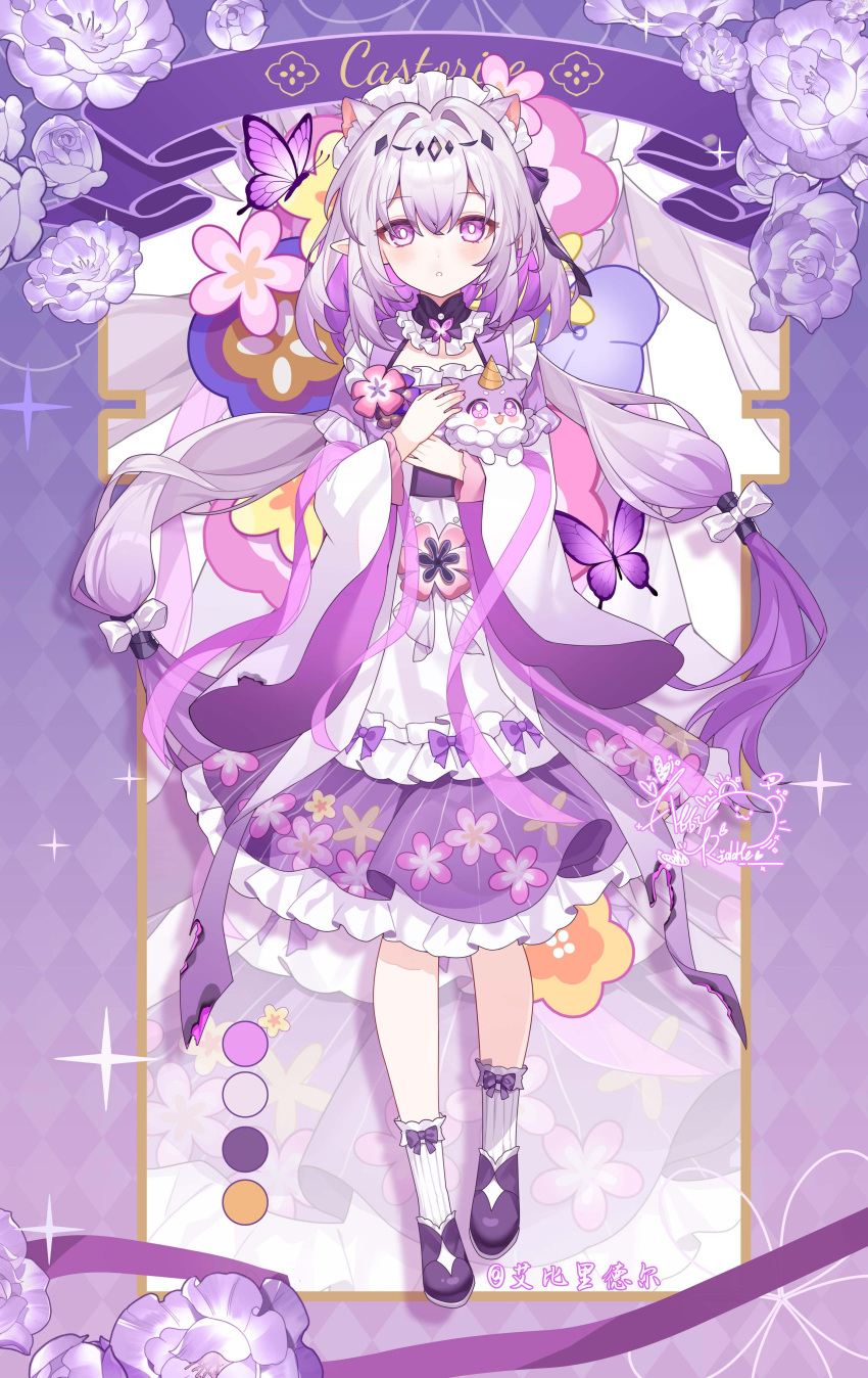 1girl, abby_riddle, absurdres, alternate_costume, animal_ear_fluff, animal_ears, blush, bow