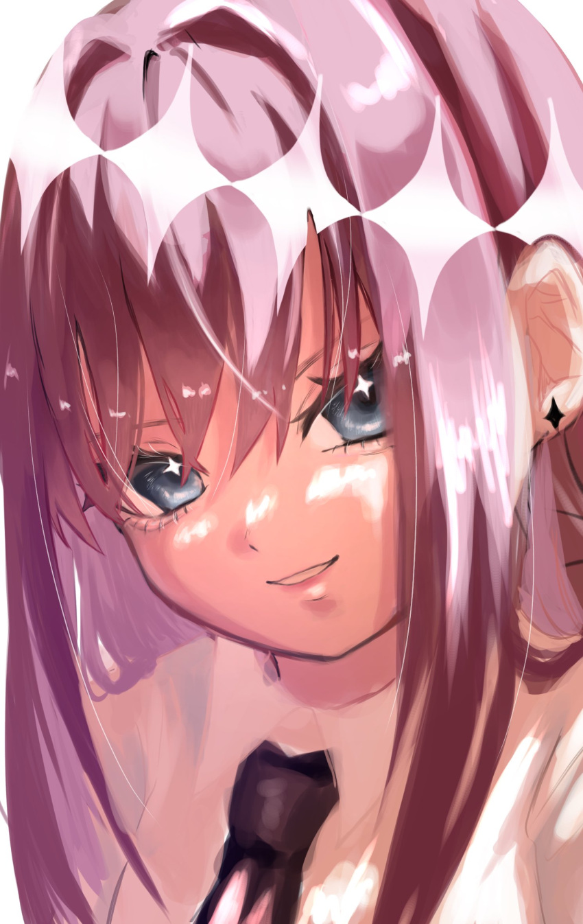 +_+, 1girl, bataguro171129, black_necktie, blue_eyes, blush, breasts, close-up