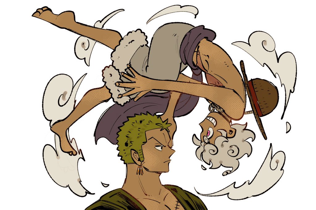 2boys, barefoot, closed_mouth, commentary_request, earrings, eye_contact, floating, from_side