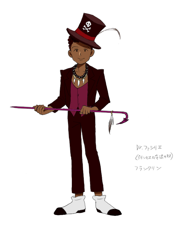 1boy, black_hair, cosplay, dark-skinned_male, dark_skin, dr._facilier, dr._facilier_(cosplay), franklin_(peanuts), hat, male_focus, peanuts_(comic), short_hair, smile, solo, staff, the_princess_and_the_frog_(disney), thevigil, top_hat