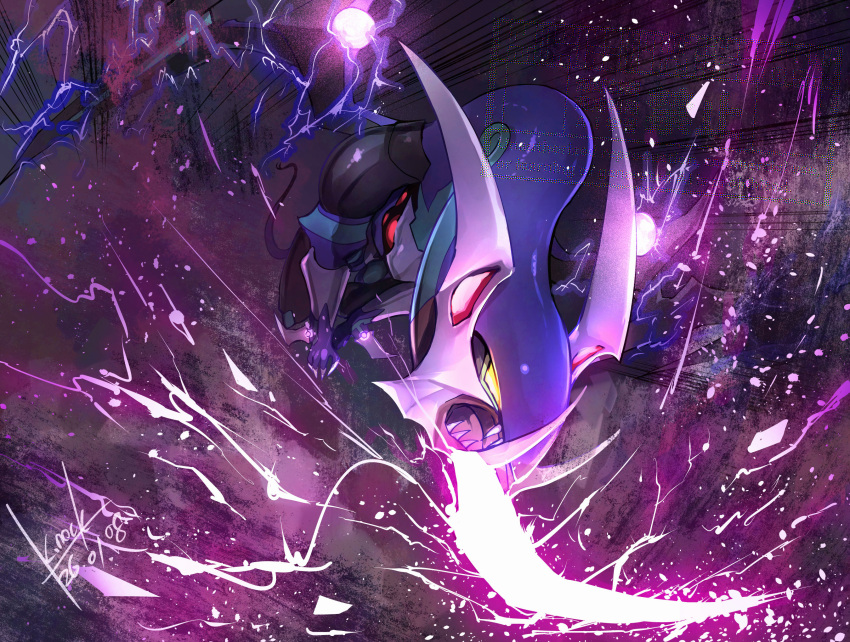 chin_spike, claws, colored_skin, commentary_request, dark_rebellion_xyz_dragon, dragon, dragon_tail, duel_monster