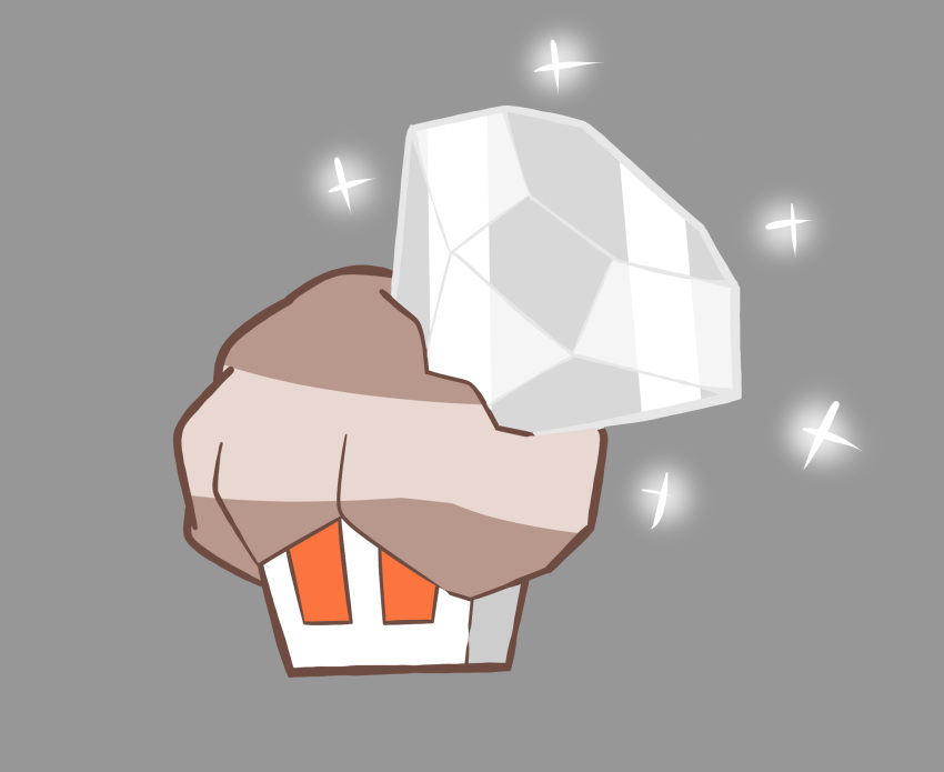 commentary_request, flat_color, full_body, gem, grey_background, highres, nacli, no_humans