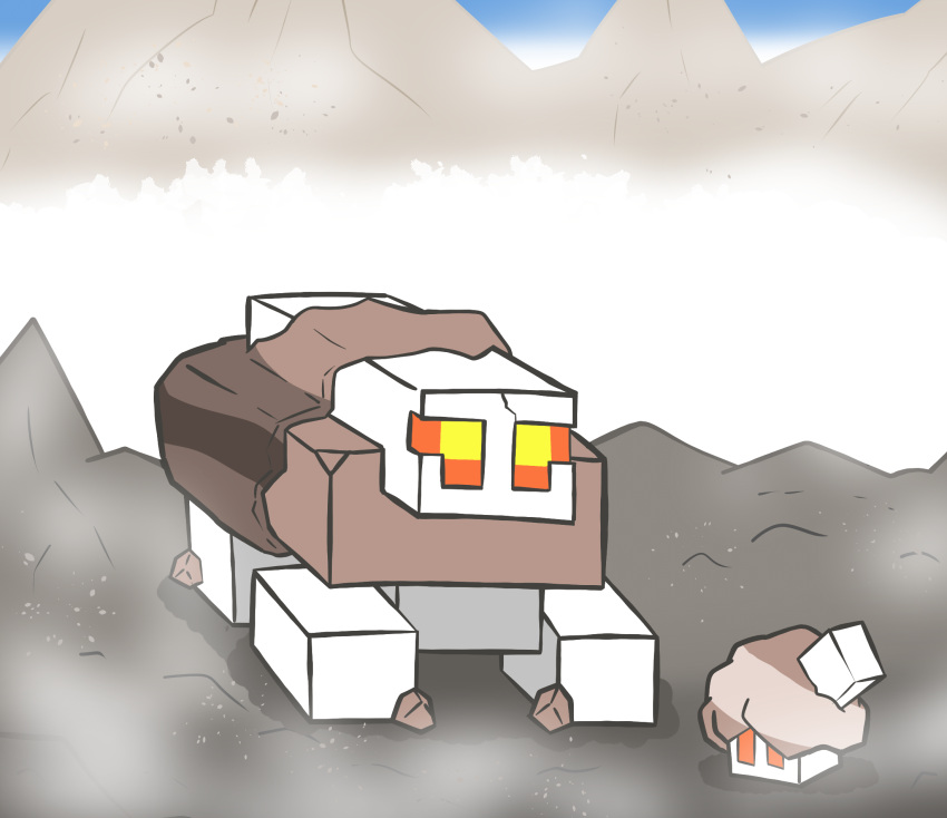 colored_sclera, commentary_request, full_body, highres, mountain, nacli, naclstack, no_humans