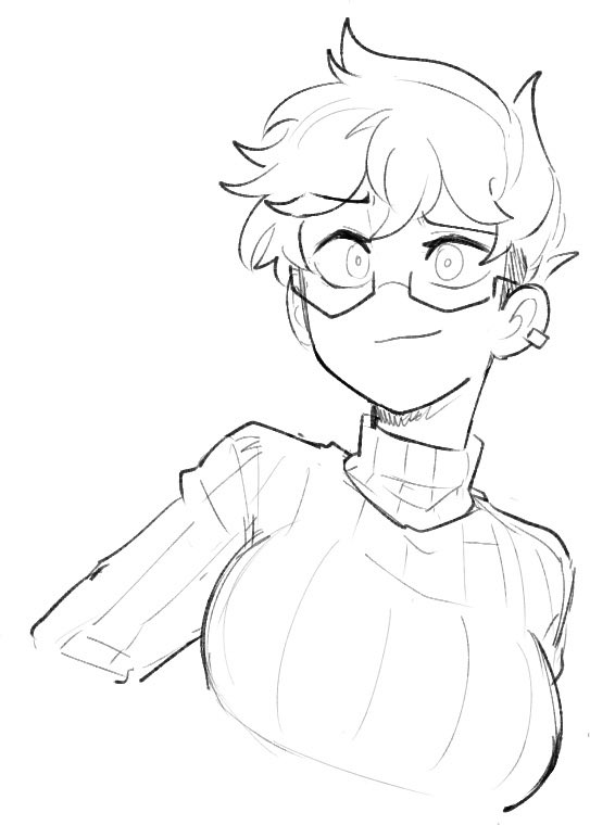 1girl, breasts, closed_mouth, commentary, cropped_arm, cropped_torso, ear_piercing, english_commentary