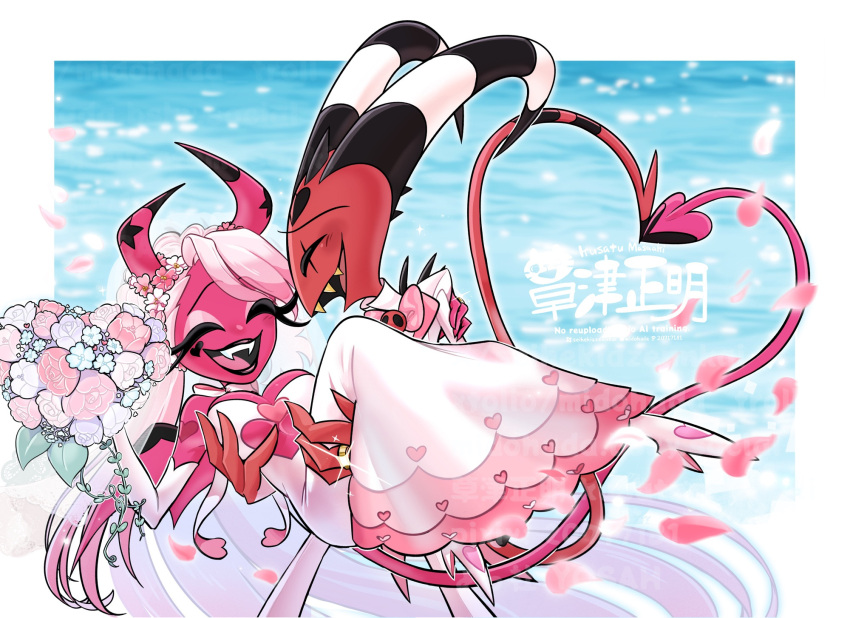 blitzo_(helluva_boss), closed_eyes, demon, demon_girl, demon_horns, demon_tail, demon_wings, helluva_boss
