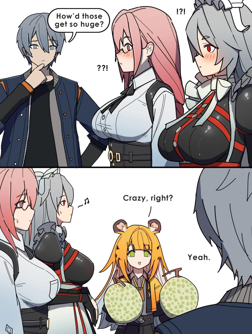1boy, alexandrina_sebastiane, animal_ears, dorahdew, glasses, ju_fufu, long_hair, maid
