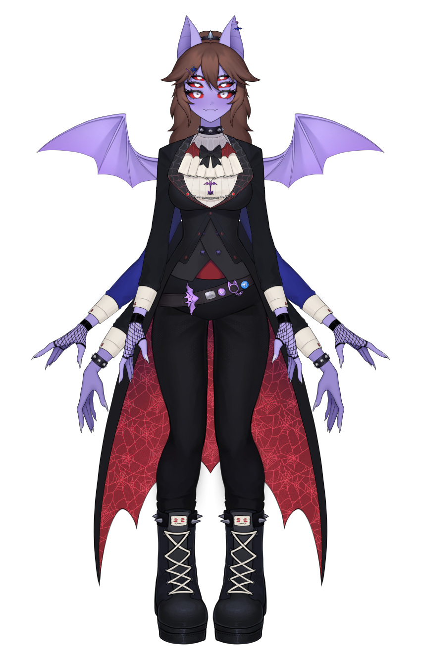 absurdres, alternate_costume, animal_ears, arthropod_girl, bat_ears, bracelet, brown_hair, bug