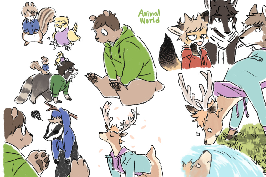 alternate_universe, animal, animal_focus, animal_on_head, animal_with_hair, animalization, annoyed, antenna_hair