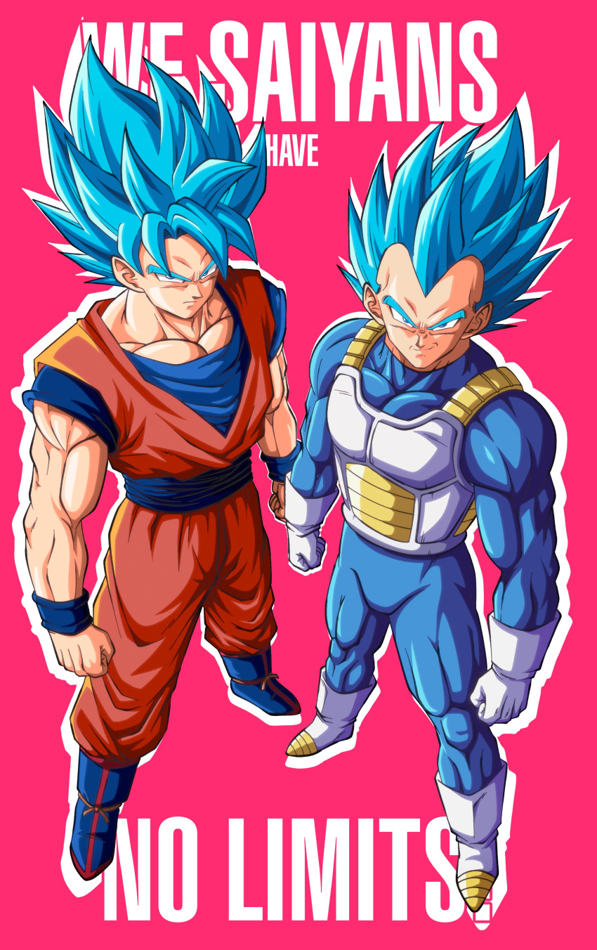 2boys, absurdres, armor, art_jake, blue_bodysuit, blue_boots, blue_eyes, blue_hair