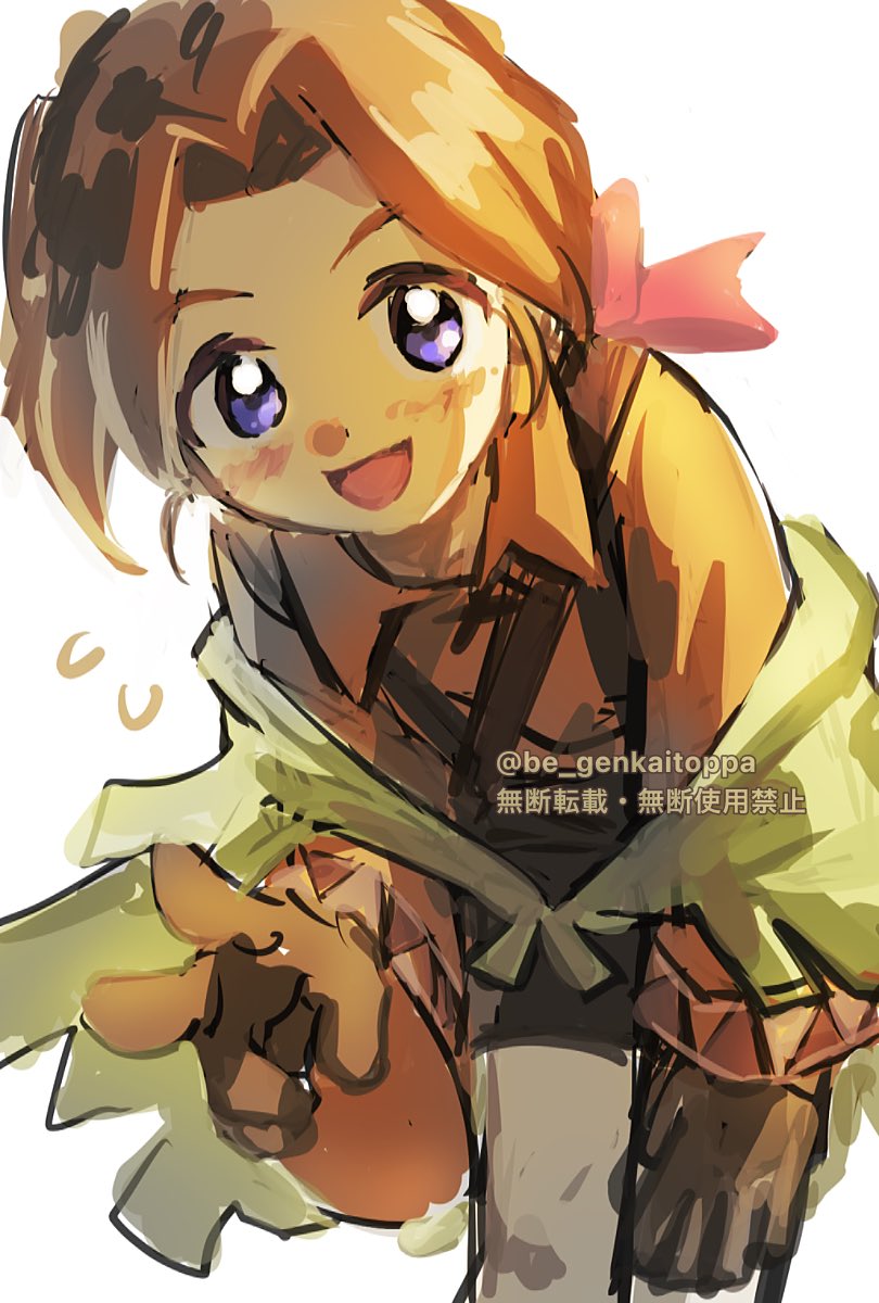 1boy, androgynous, bow, brown_hair, commentary_request, fringe_trim, gloves, highres