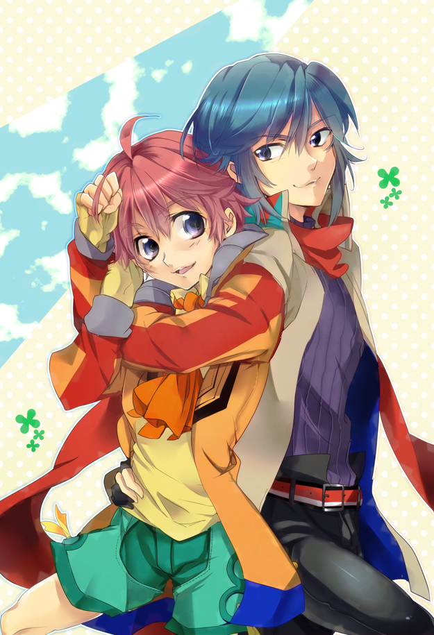 ahoge, bad_id, belt, blue_eyes, blue_hair, coat, collar, dean_stark
