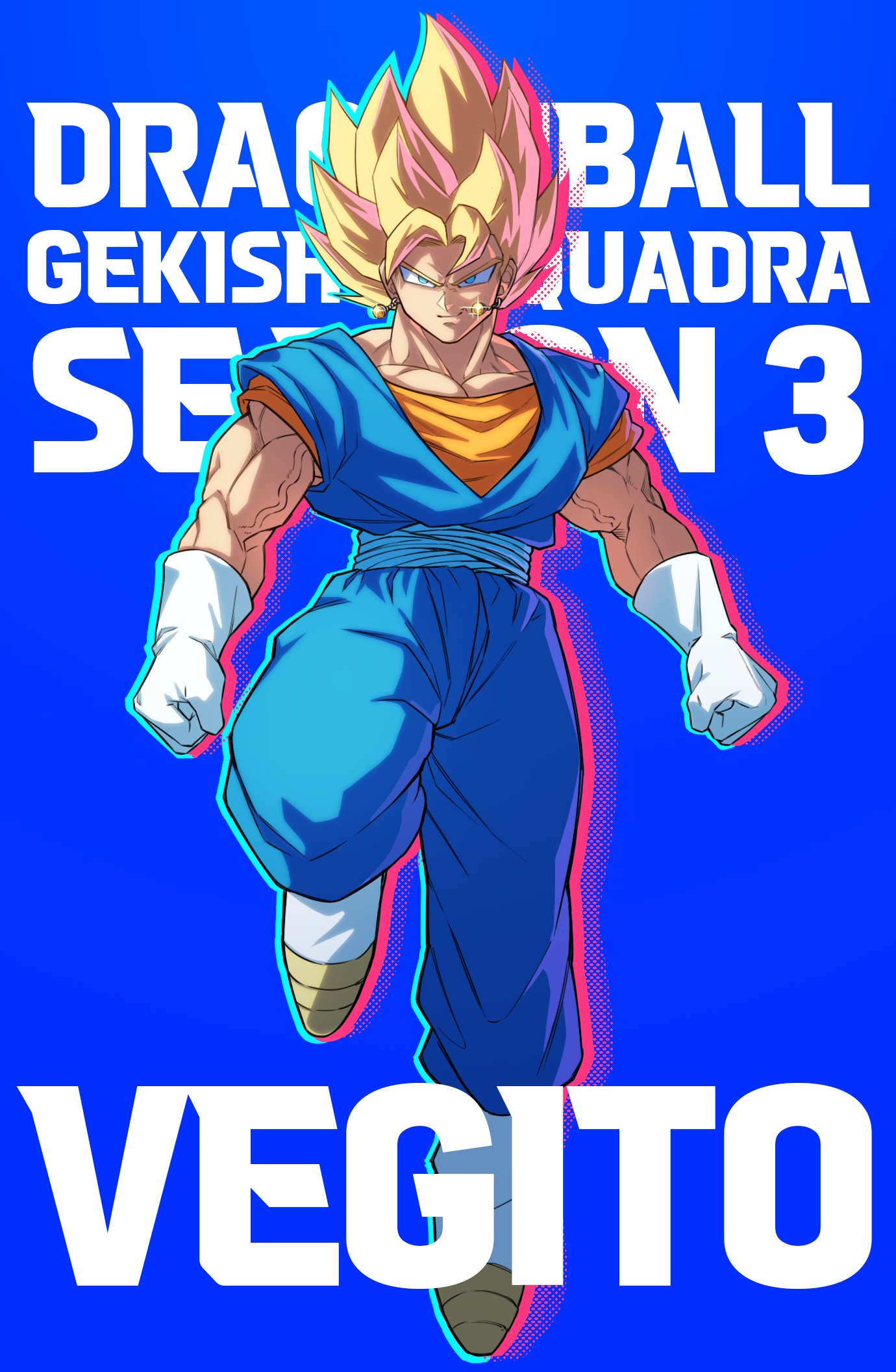 1boy, blonde_hair, blue_background, blue_pants, blue_sash, blue_shirt, boots, character_name