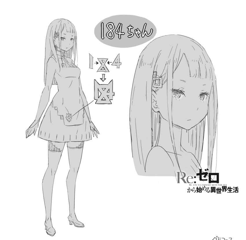 absurdres, breasts, character_name, closed_mouth, collared_dress, commentary_request, dress, expressionless