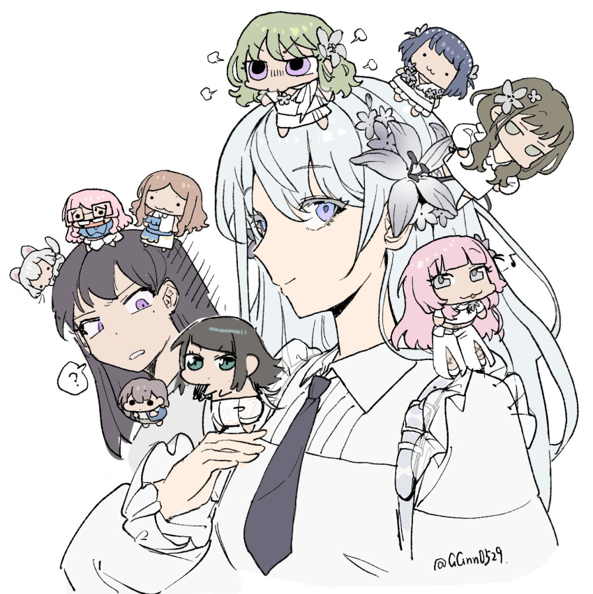 6+girls, :3, ?, animal_ears, bang_dream!, bang_dream!_it's_mygo!!!!!, bang_dream!_our_notes, black_hair