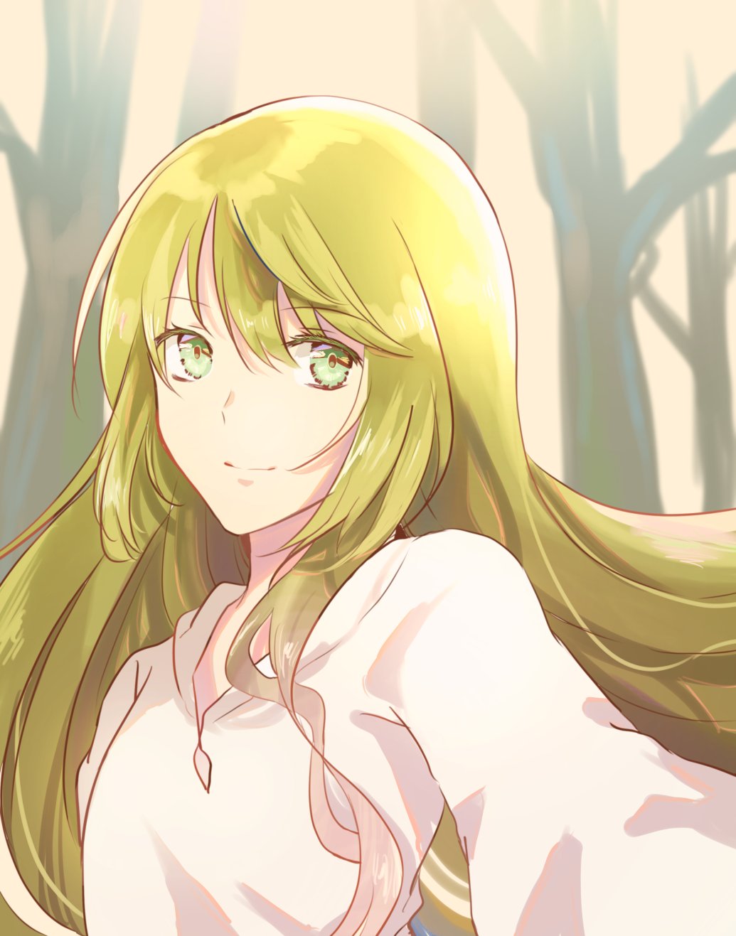 1other, androgynous, commentary_request, enkidu_(fate), fate/strange_fake, fate_(series), foreshortening, green_eyes