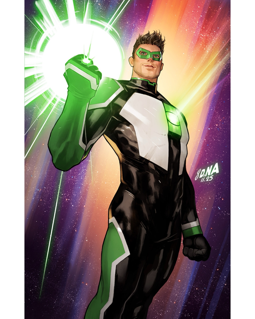 1boy, black_bodysuit, bodysuit, brown_hair, clenched_hands, david_nakayama, dc_comics, domino_mask