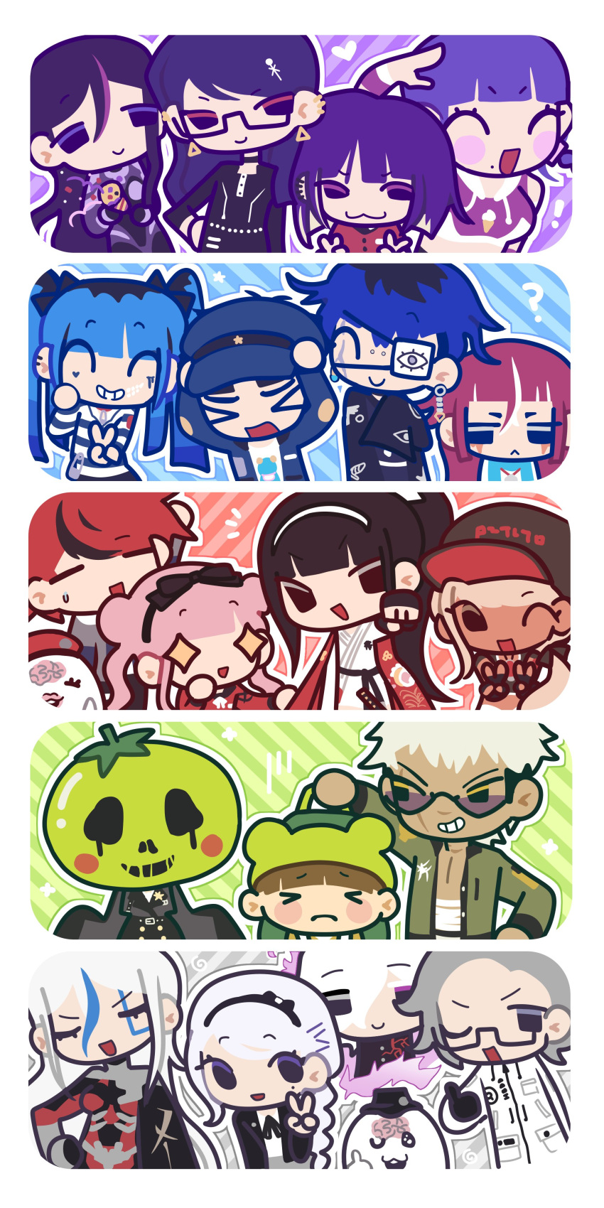 !, 6+boys, 6+girls, ?, absurdres, aly_(busydizzynlazy), amemiya_darumi, aotsuki_eito