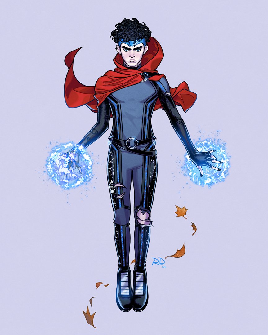 1boy, agatha_all_along, belt, billy_maximoff, black_belt, black_gloves, black_hair, black_nails