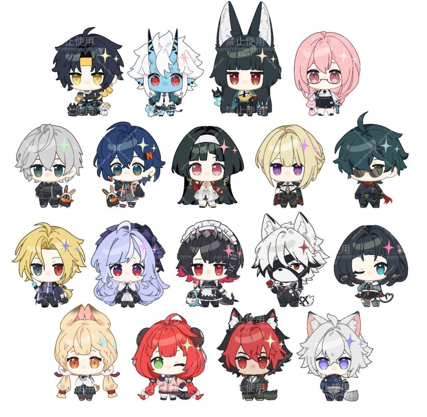 6+boys, 6+girls, alice_thymefield, animal_ear_fluff, animal_ears, asaba_harumasa, astra_yao, bangboo_(zenless_zone_zero)