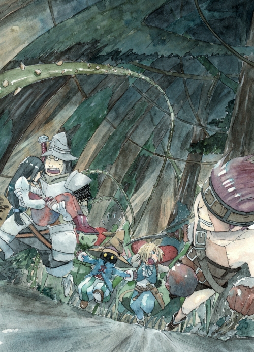 armor, black_hair, black_mage, blank, blonde_hair, deboo, final_fantasy, final_fantasy_iv