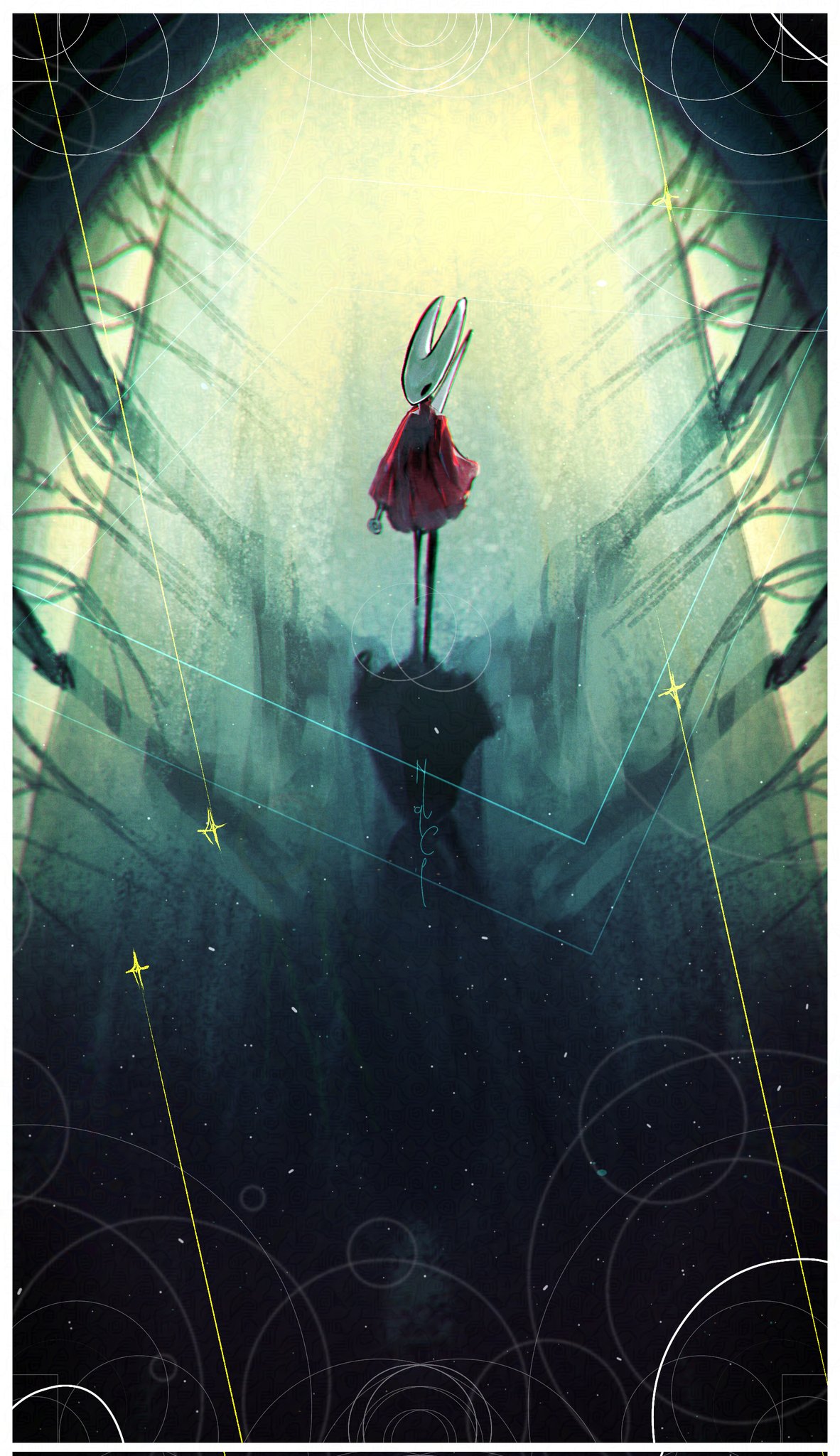 1girl, arthropod_girl, black_eyes, black_skin, cloak, colored_skin, full_body, highres