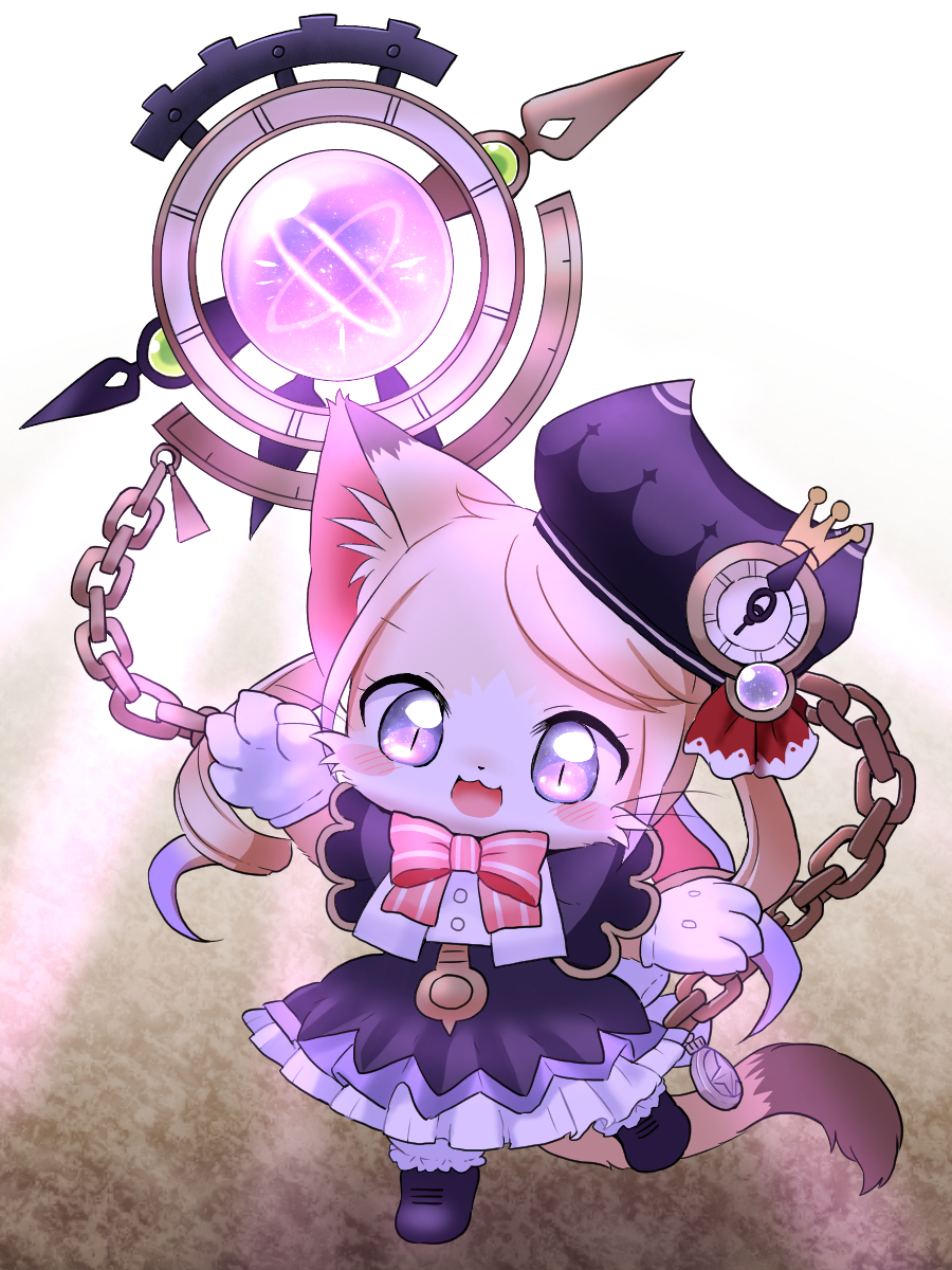 1boy, :3, animal_ears, blonde_hair, body_fur, boots, bow, cat_boy