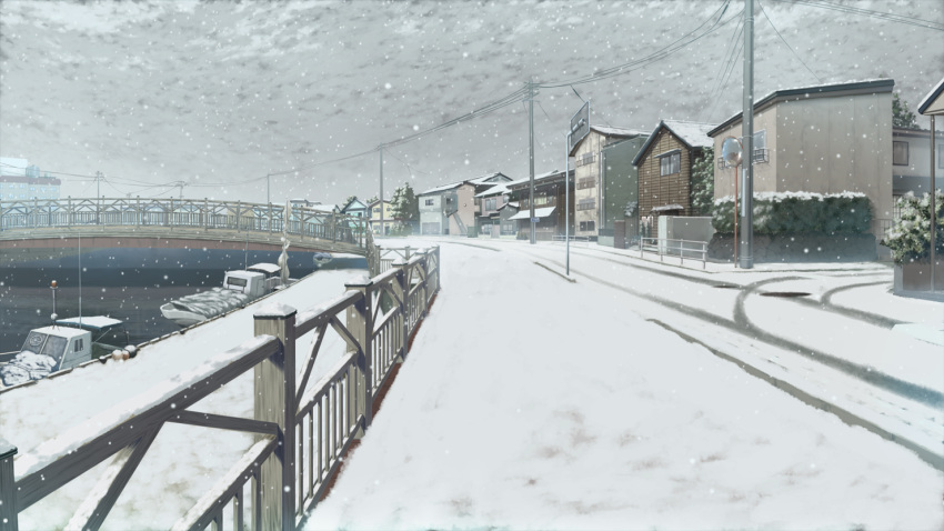 game_cg, koi_de_wa_naku, landscape, scenic, snow, winter