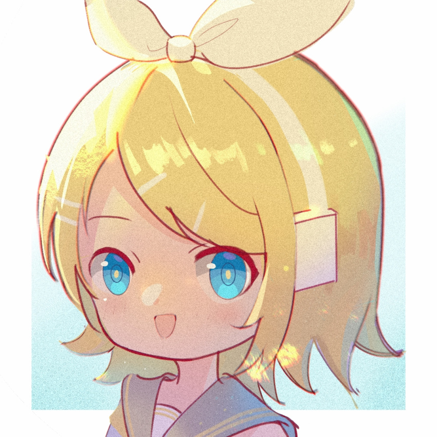1girl, awsj7858, blonde_hair, blue_eyes, blue_sailor_collar, bow, commentary_request, hair_bow