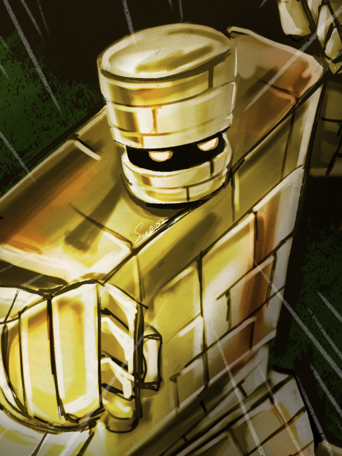 1other, artist_name, clenched_hands, commentary_request, dragon_quest, goldman_(dragon_quest), golem, highres