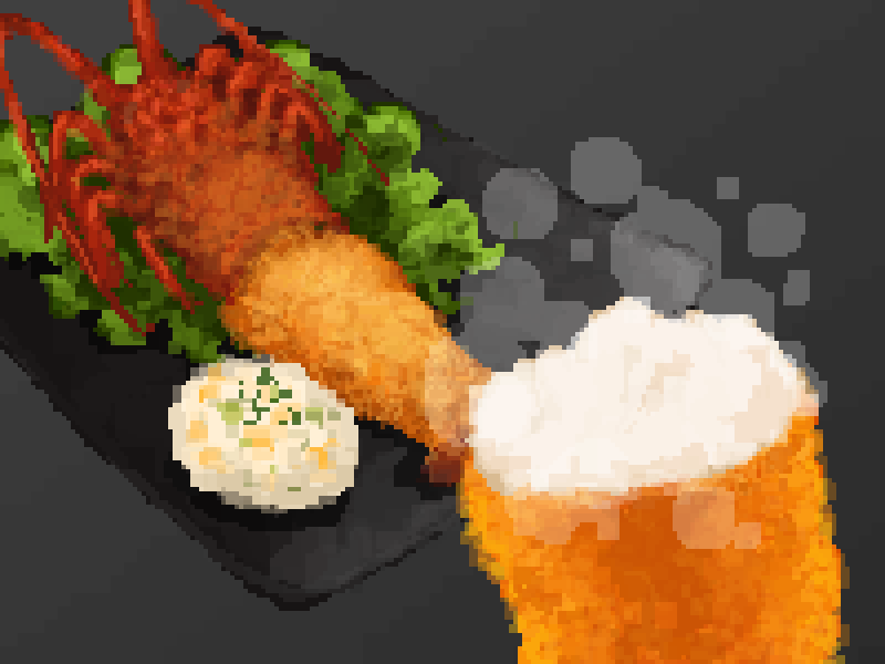 commentary_request, food, food_focus, fried_food, hisachan55cute, lettuce, lobster, no_humans