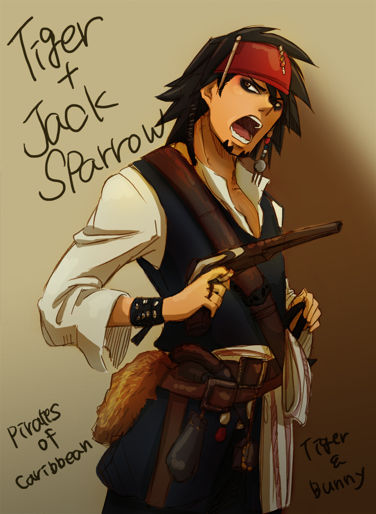 artist_request, brown_eyes, brown_hair, cosplay, eyeshadow, facial_hair, gun, hirata_hiroaki