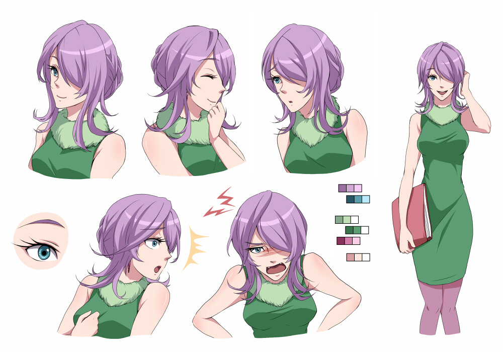 blue_eyes, celia_mae, character_sheet, color_guide, denpa, hair_over_one_eye, monsters_inc., pantyhose