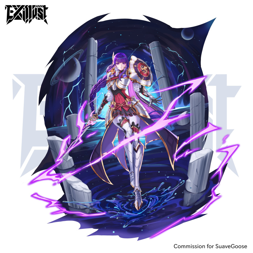1girl, absurdres, alternate_costume, alternate_universe, armor, armored_boots, artist_name, blunt_bangs