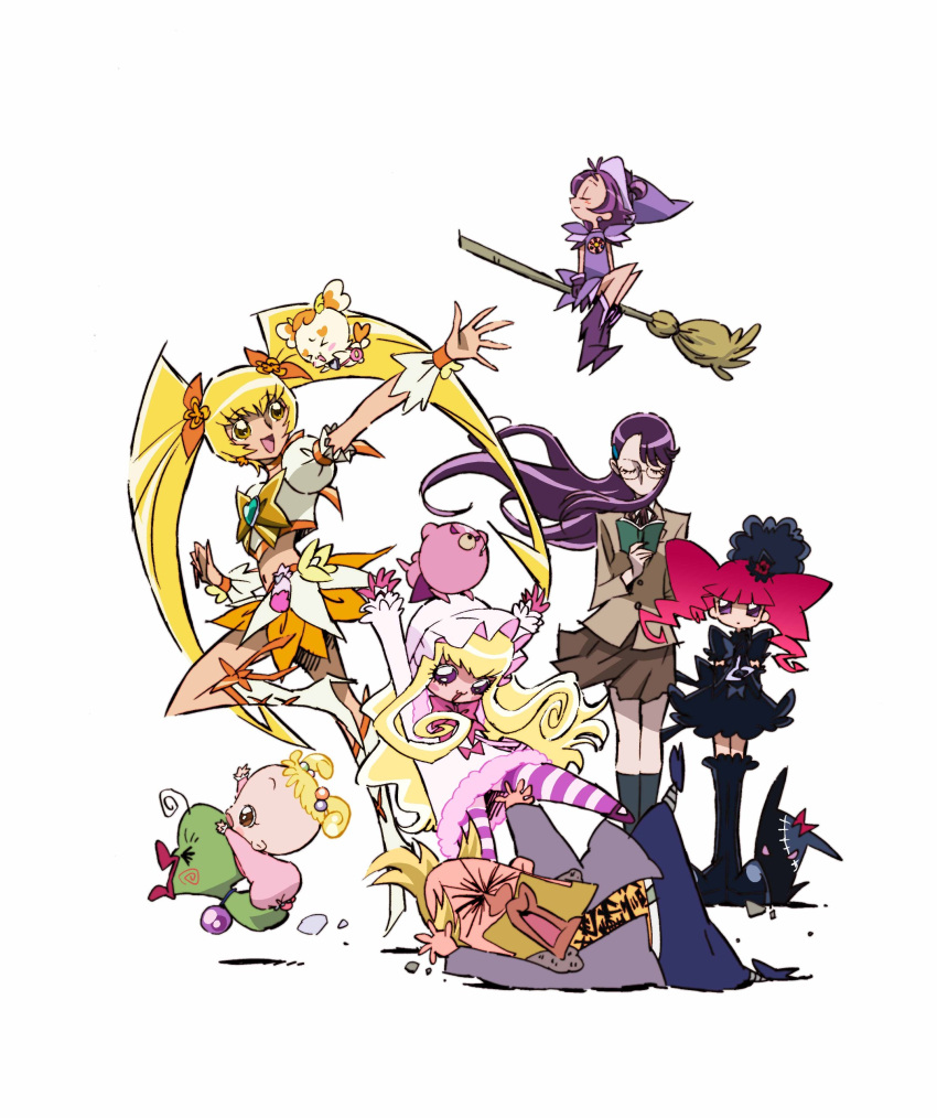 absurdres, broom, broom_riding, child, company_connection, cover, cover_page, creator_connection