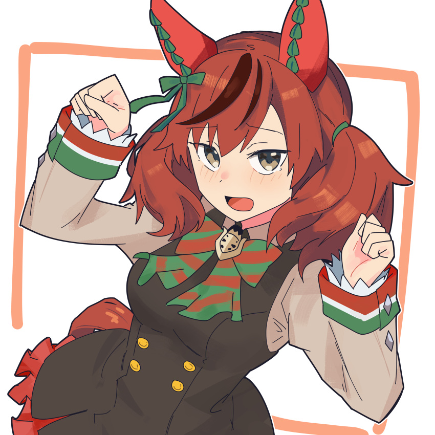1girl, absurdres, animal_ears, black_dress, blush, bow, bowtie, breasts