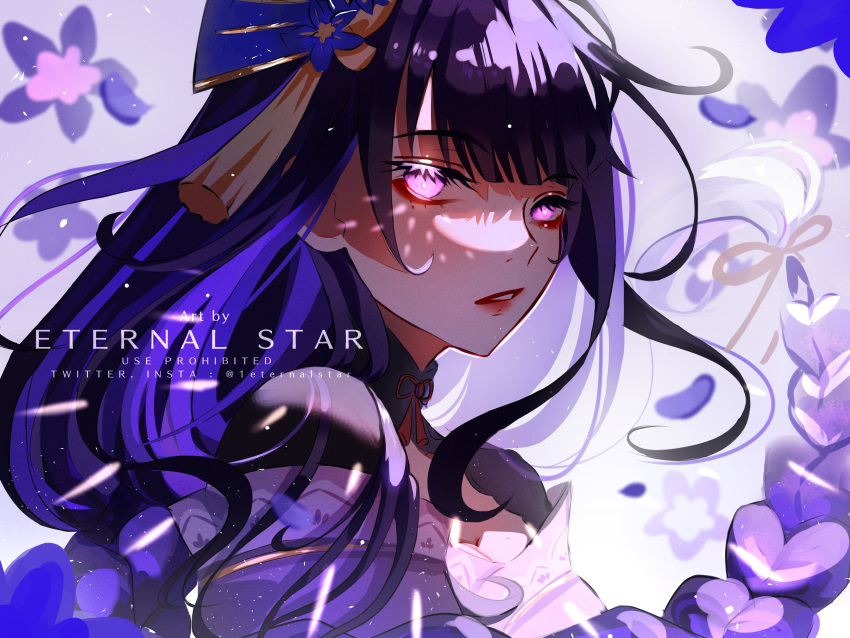 1eternalstar, 1girl, absurdres, artist_name, blunt_bangs, blurry, braid, bridal_gauntlets