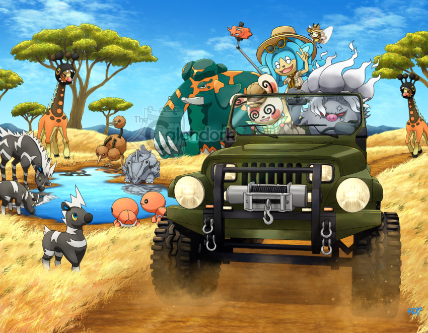 :3, @_@, anger_vein, annihilape, artist_name, blitzle, blue_eyes, blue_sky
